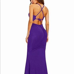 Unknown brand. Size large. Purple tie back maxi. Never worn